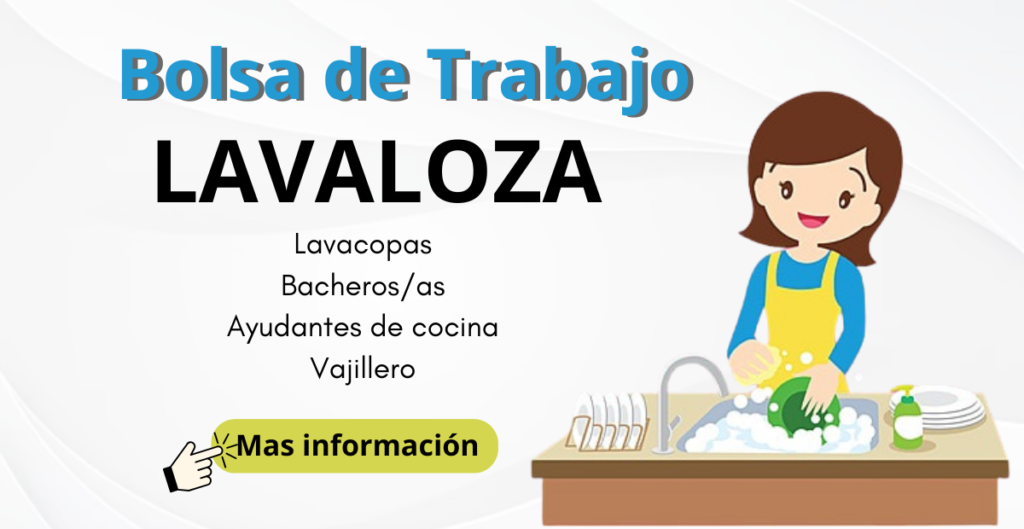 trabajos de lavaplatos